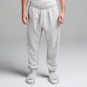 SKIMS Fleece Sweats Men's Tapered Jogger Light Heather Grey Size 3XL